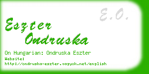 eszter ondruska business card